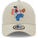 mutzen-gebogen-beige-snapback-a-frame-sporty-der-patricio-estrella-bob-esponja-von-new-era