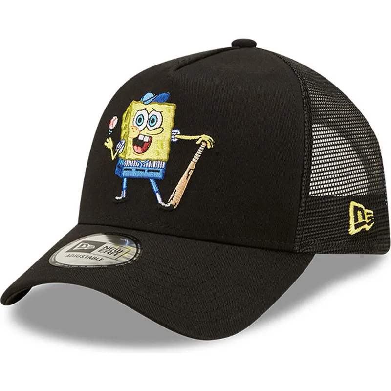 mutzen-gebogen-schwarz-snapback-a-frame-sporty-der-bob-esponja-von-new-era mutzen-gebogen-schwarz-snapback-a-frame-sporty-der-bob-esponja-von-new-era