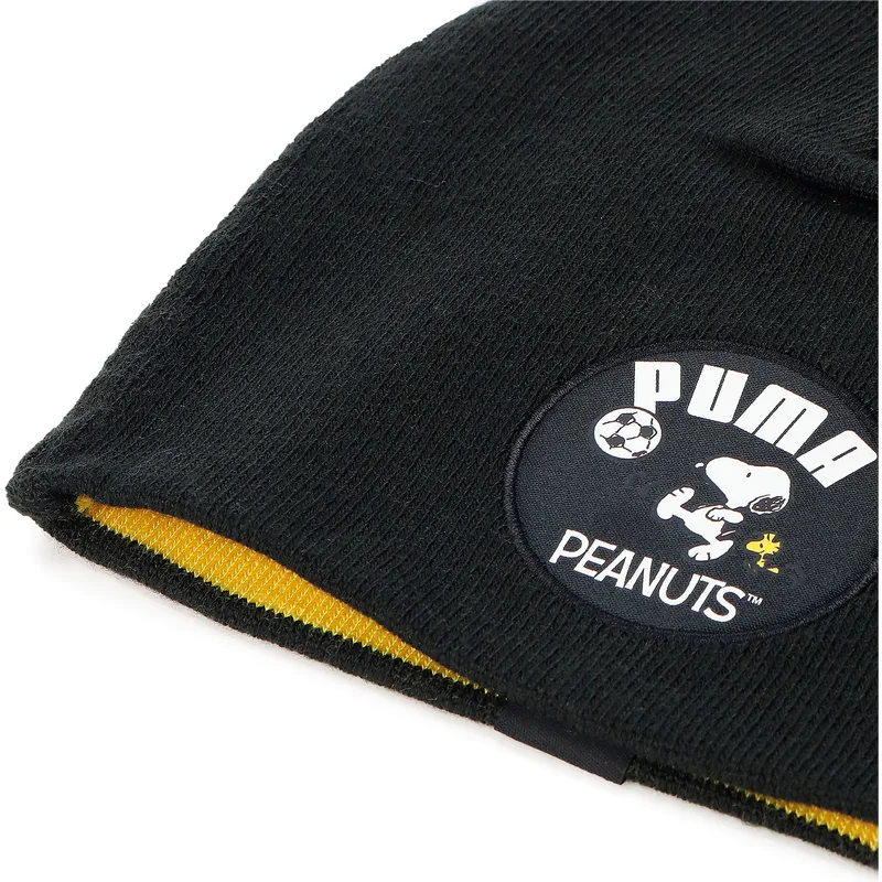 mutzen-schwarz-fur-kinder-classic-cuffless-der-snoopy-peanuts-von-puma