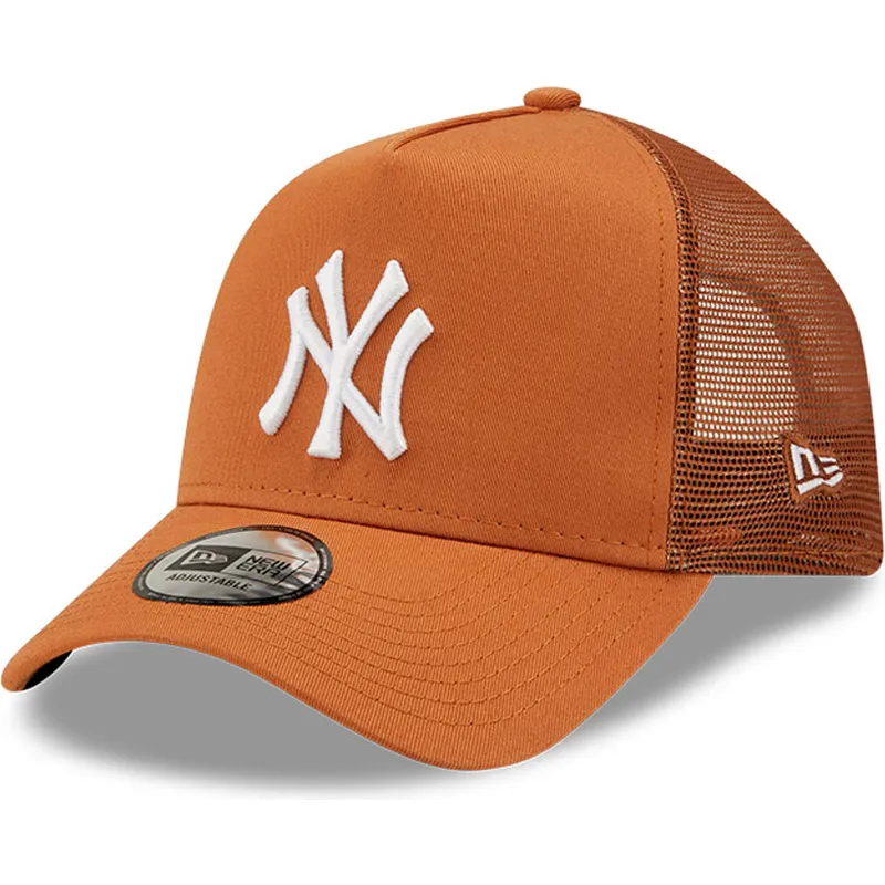 mutzen-gebogen-braun-snapback-a-frame-tonal-mesh-der-new-york-yankees-mlb-von-new-era