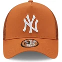 mutzen-gebogen-braun-snapback-a-frame-tonal-mesh-der-new-york-yankees-mlb-von-new-era