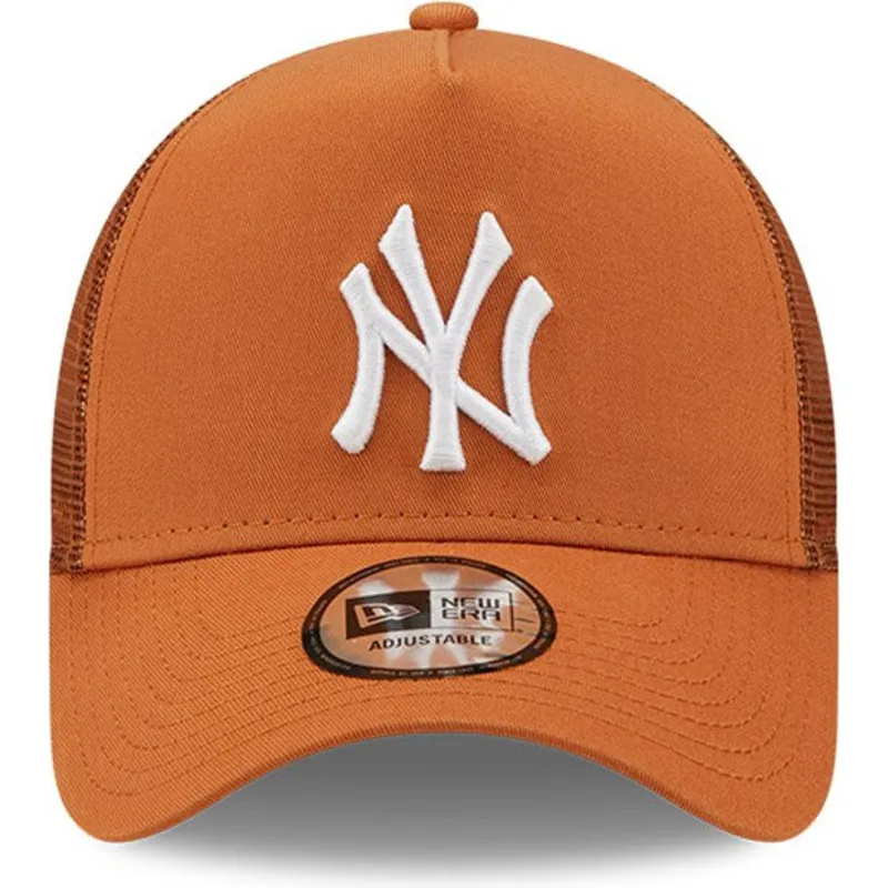 mutzen-gebogen-braun-snapback-a-frame-tonal-mesh-der-new-york-yankees-mlb-von-new-era