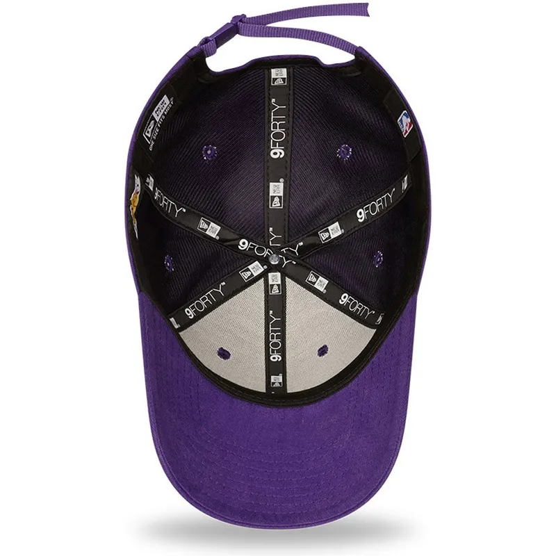 cappellino-con-visiera-curva-viola-regolabile-9forty-washed-pack-split-logo-dei-los-angeles-lakers-nba-di-new-era