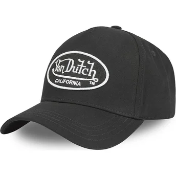 Cappellino visiera curva nero regolabile LOFB 6 di Von Dutch