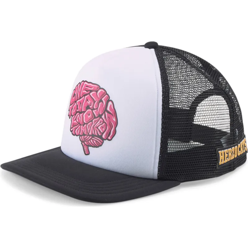 weisse-und-schwarze-trucker-kappe-brain-hometown-heroes-x-sports-herzo-cats-von-puma