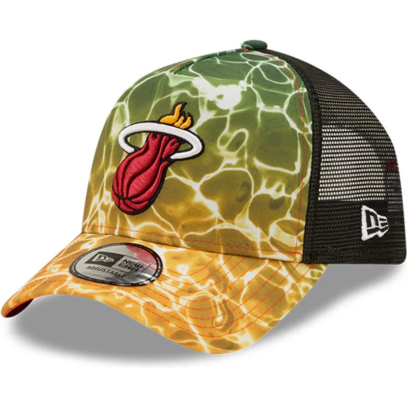 mutzen-gebogen-multicolor-snapback-a-frame-summer-city-der-miami-heat-nba-von-new-era