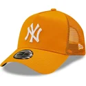 mutzen-gebogen-orange-snapback-a-frame-tonal-mesh-der-new-york-yankees-mlb-von-new-era