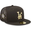 gorra-trucker-plana-negra-ajustada-con-logo-dorado-59fifty-all-star-game-de-los-angeles-dodgers-mlb-de-new-era