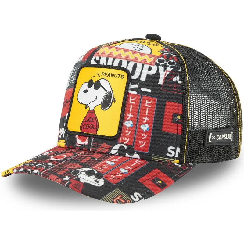 mutzen-gebogen-schwarz-snapback-snoopy-erdnusse-von-capslab mutzen-gebogen-schwarz-snapback-snoopy-erdnusse-von-capslab