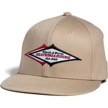 Czapka z daszkiem beżowa snapback Skateboarding WW24 od Wheels And Waves