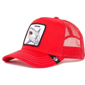rote-trucker-kappe-shark-dunnah-the-farm-von-goorin-bros