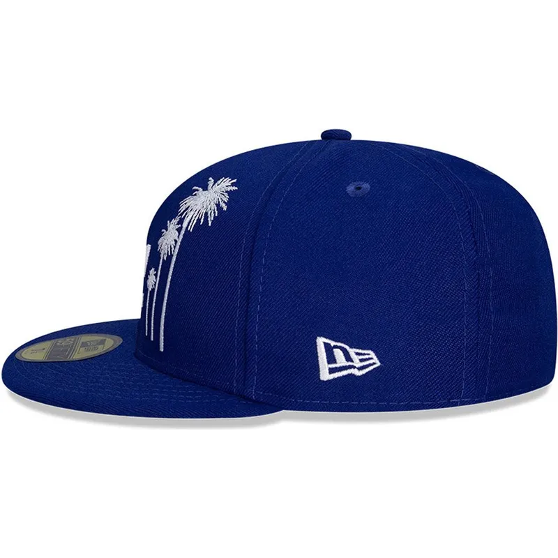 mutzen-flach-blau-angepasst-59fifty-all-star-game-palm-der-los-angeles-dodgers-mlb-von-new-era