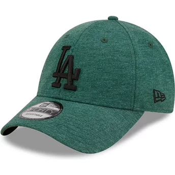 Casquette courbée verte ajustable avec logo noir 9FORTY Pull Essential Los Angeles Dodgers MLB New Era