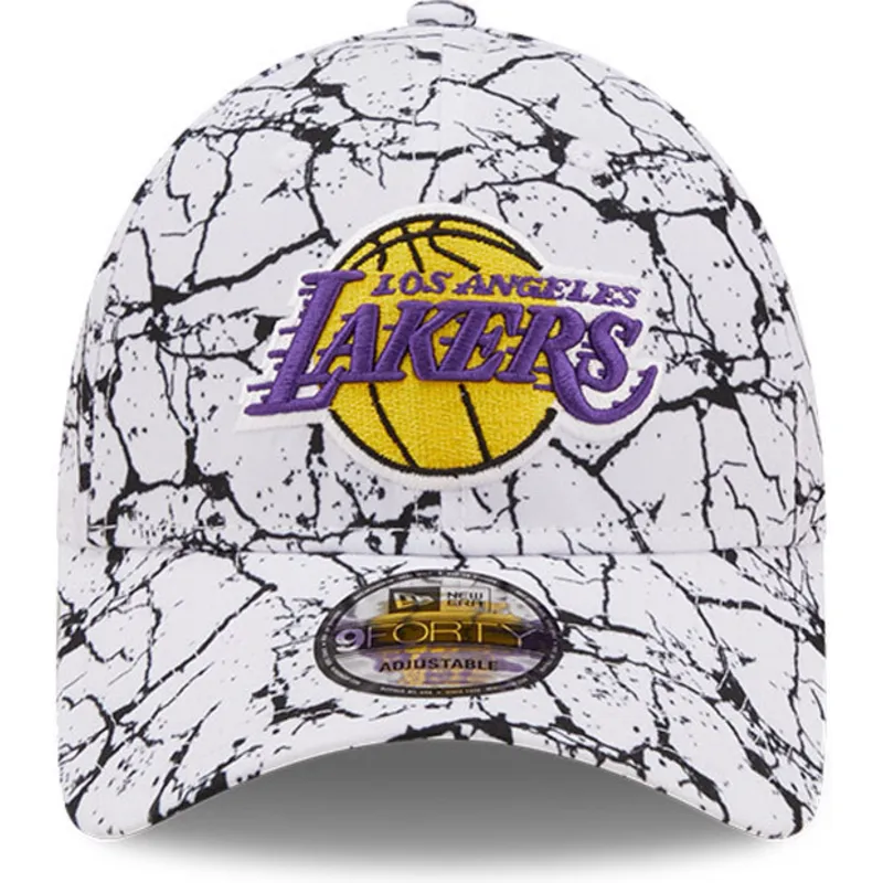 mutzen-gebogen-weiss-verstellbares-band-9forty-marble-der-los-angeles-lakers-nba-von-new-era