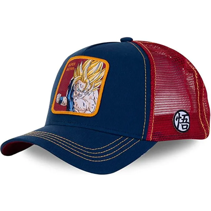 mutzen-gebogen-marineblau-snapback-son-goku-dragon-ball-von-capslab mutzen-gebogen-marineblau-snapback-son-goku-dragon-ball-von-capslab
