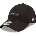 schwarze-verstellbare-9forty-kappe-mit-gebogenem-schirm-logo-le-louvre-von-new-era