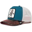goorin-bros-trucker-kappe-in-blau-weiss-und-schwarz-mit-velociraptor-clever-swift-robber-the-farm