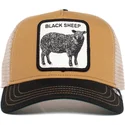 goorin-bros-the-farm-the-black-sheep-braune-weisse-und-schwarze-trucker-kappe-mit-schafmotiv