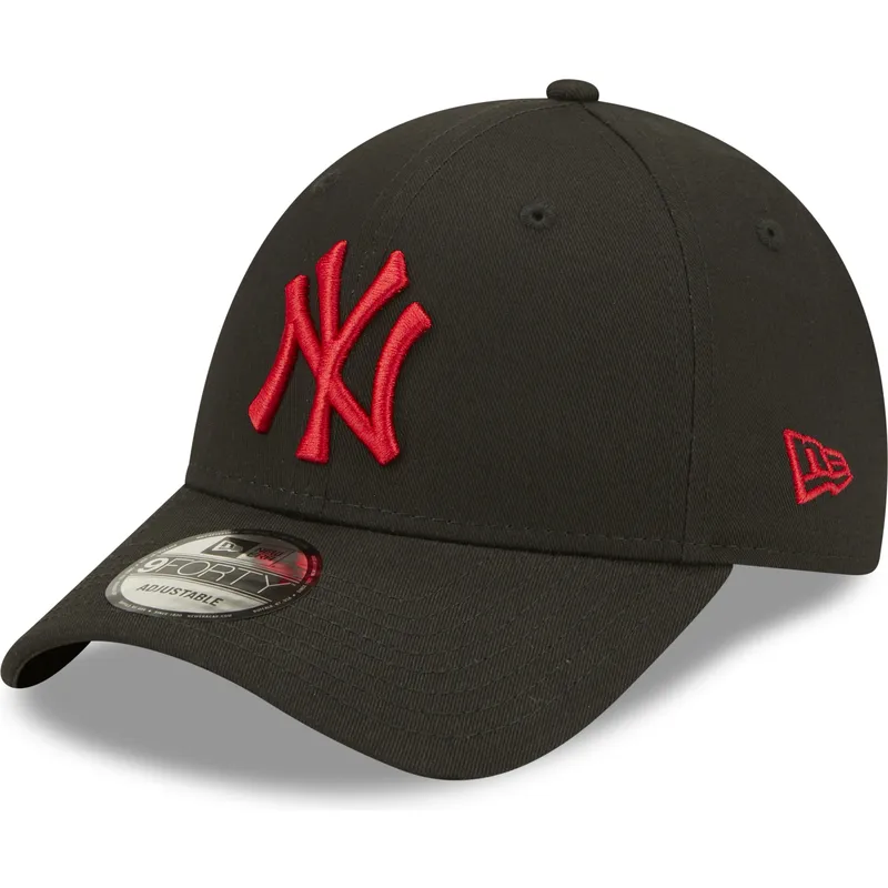 mutzen-gebogen-schwarz-verstellbares-band-9forty-league-essential-der-new-york-yankees-mlb-von-new-era