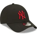 mutzen-gebogen-schwarz-verstellbares-band-9forty-league-essential-der-new-york-yankees-mlb-von-new-era
