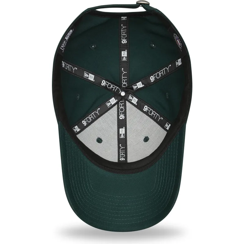mutzen-gebogen-grun-verstellbares-band-marron-9forty-league-essential-der-los-angeles-dodgers-mlb-von-new-era