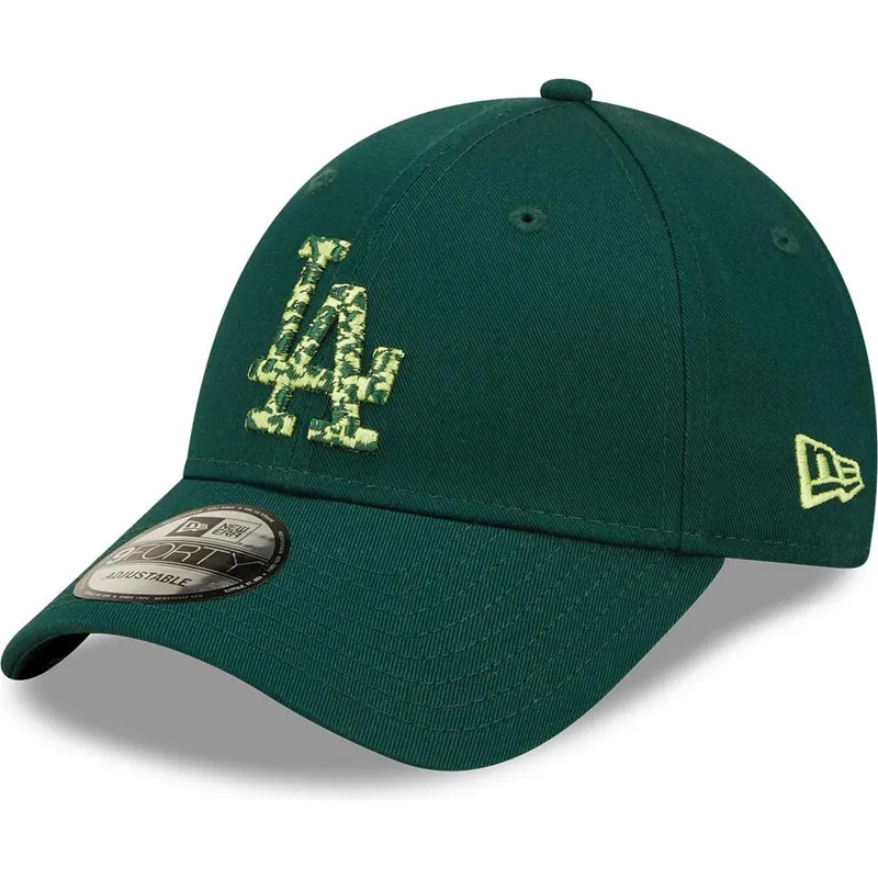 mutzen-gebogen-grun-verstellbares-band-9forty-seasonal-infill-der-los-angeles-dodgers-mlb-von-new-era