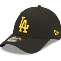 mutzen-gebogen-schwarz-verstellbares-band-9forty-league-essential-der-los-angeles-dodgers-mlb-von-new-era