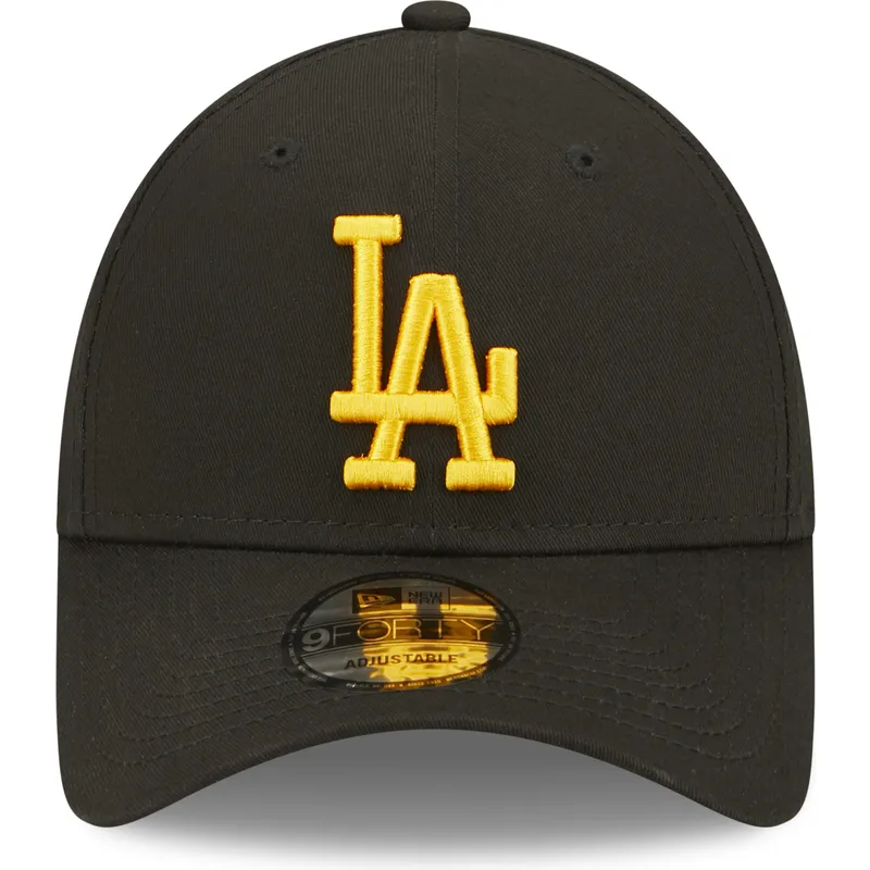 mutzen-gebogen-schwarz-verstellbares-band-9forty-league-essential-der-los-angeles-dodgers-mlb-von-new-era
