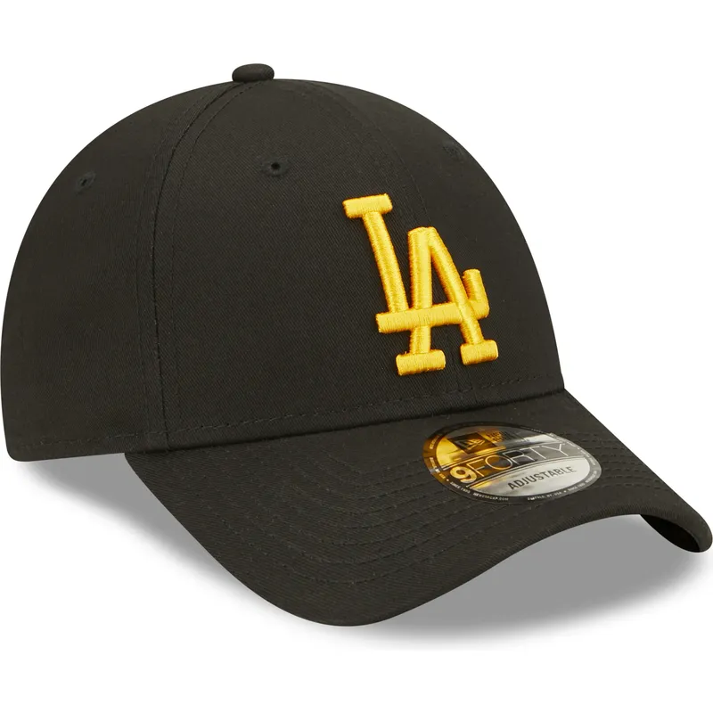mutzen-gebogen-schwarz-verstellbares-band-9forty-league-essential-der-los-angeles-dodgers-mlb-von-new-era