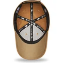 mutzen-gebogen-braun-verstellbares-band-9forty-the-league-melton-wool-der-new-york-yankees-mlb-von-new-era