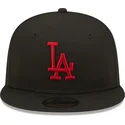 mutzen-flach-schwarz-snapback-9fifty-league-essential-der-los-angeles-dodgers-mlb-von-new-era