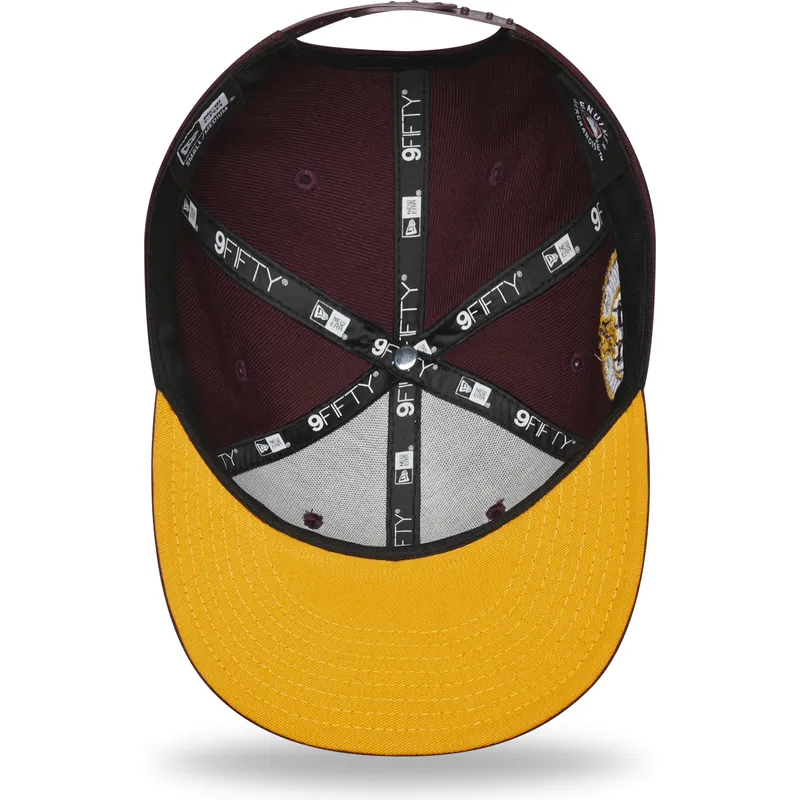 mutzen-flach-rot-snapback-granate-9fifty-ny-apple-der-new-york-yankees-mlb-von-new-era