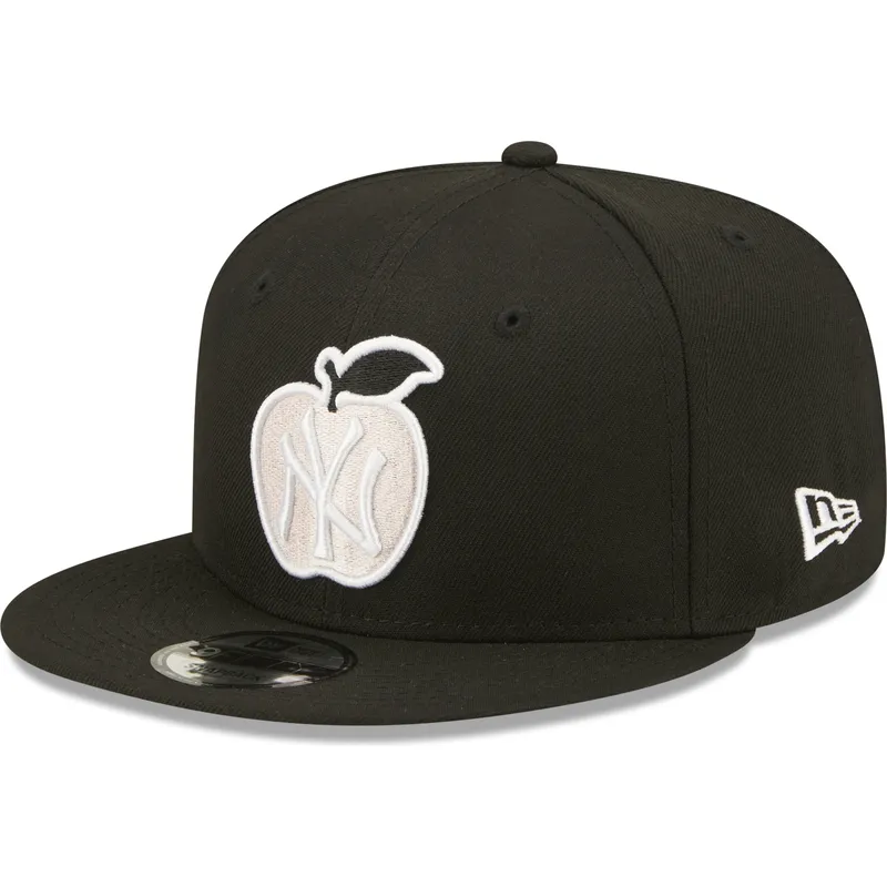 mutzen-flach-schwarz-snapback-9fifty-ny-apple-der-new-york-yankees-mlb-von-new-era