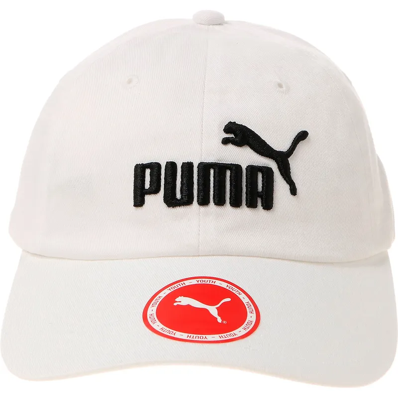 weisse-verstellbare-curved-cap-fur-kinder-essentials-von-puma