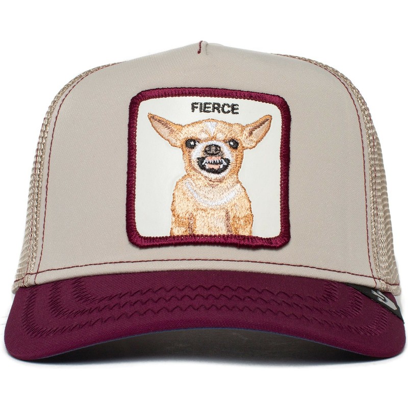 goorin-bros-chihuahua-fierce-yo-quiero-the-farm-beige-and-maroon-trucker-hat