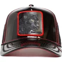 casquette-trucker-noire-panthere-black-panther-power-forever-patent-leather-the-farm-goorin-bros