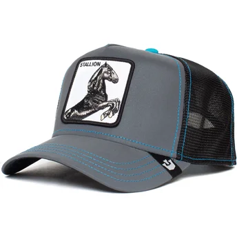 Czarna czapka trucker z koniem Stallion Reflective The Farm od Goorin Bros.