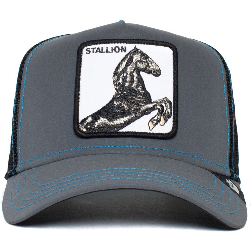 Goorin Bros. Horse Stallion Reflective The Farm Black Trucker Hat Caphunters.at