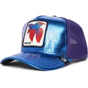 mutzen-gebogen-blau-snapback-pez-luchador-der-siam-fighter-blue-light-metallic-the-farm-the-farm-von-goorin-bros