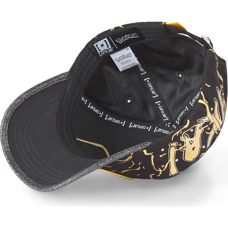 mutzen-gebogen-schwarz-verstellbares-band-pikachu-pokemon-von-capslab mutzen-gebogen-schwarz-verstellbares-band-pikachu-pokemon-von-capslab