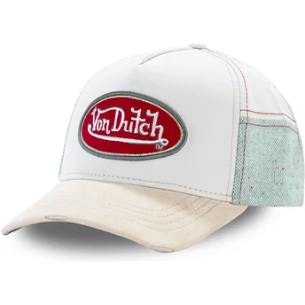 Casquette courbée blanche et beige snapback KYS Von Dutch
