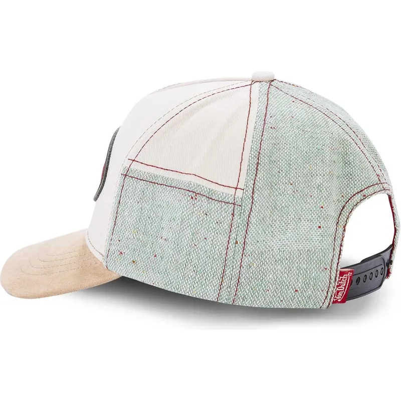 weisse-und-beige-gebogene-snapback-kappe-kys-von-von-dutch