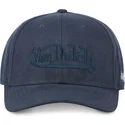 von-dutch-suedine1-dunkelblaue-snapback-kappe-mit-gebogenem-schirm