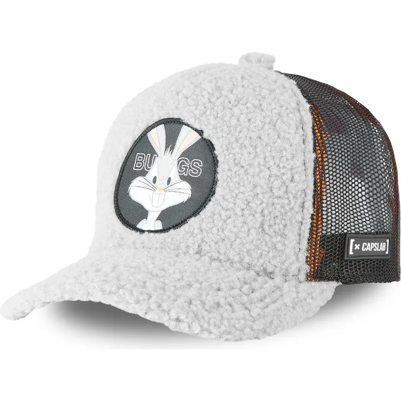 graue-trucker-kappe-aus-lammfellimitat-bugs-bunny-fur1-bug1-looney-tunes-von-capslab