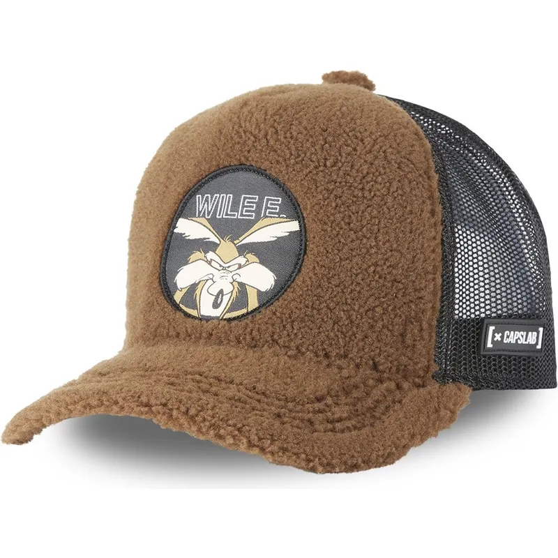 mutzen-gebogen-braun-snapback-kojote-looney-tunes-von-capslab