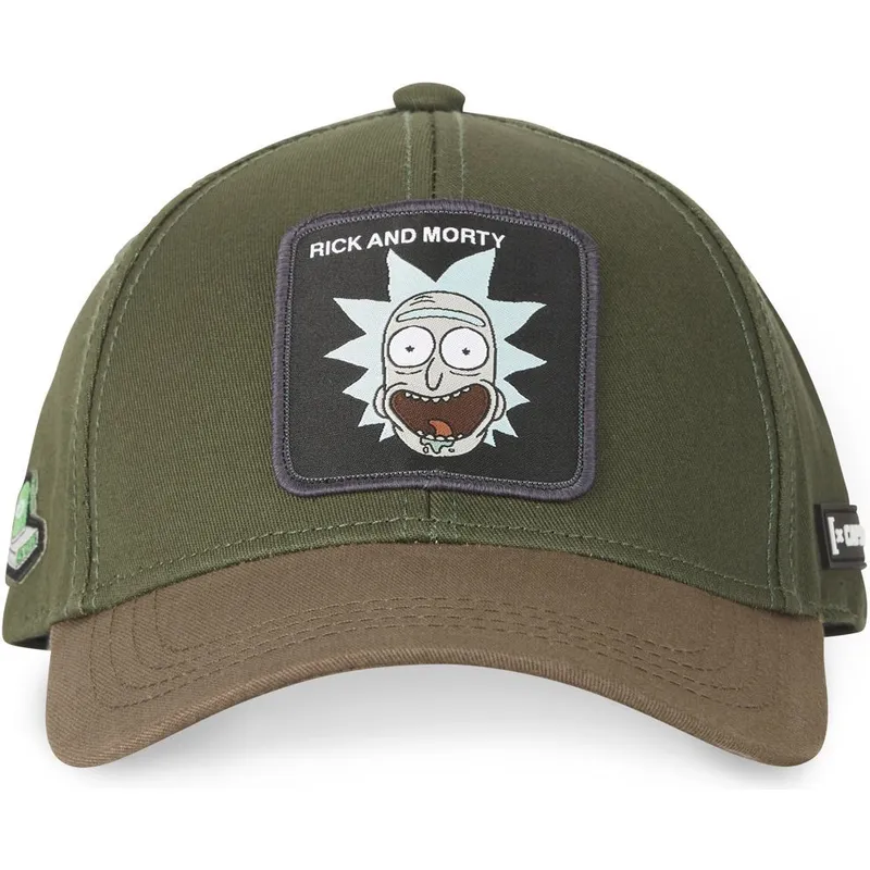 grune-und-braune-verstellbare-curved-cap-rick-sanchez-casb-ri1-rick-und-morty-von-capslab