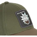 grune-und-braune-verstellbare-curved-cap-rick-sanchez-casb-ri1-rick-und-morty-von-capslab