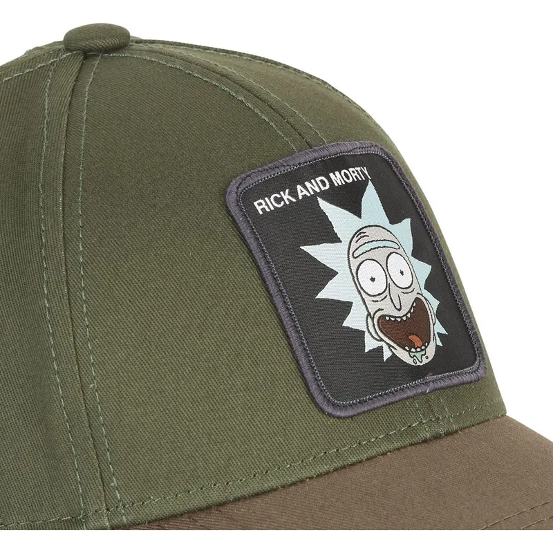 grune-und-braune-verstellbare-curved-cap-rick-sanchez-casb-ri1-rick-und-morty-von-capslab