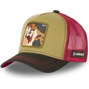 mutzen-gebogen-braun-snapback-diablo-tasmanischer-teufel-looney-tunes-von-capslab