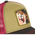 mutzen-gebogen-braun-snapback-diablo-tasmanischer-teufel-looney-tunes-von-capslab